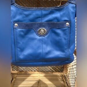 Penelope Coach smooth leather crossbody bag with embossed snake skin